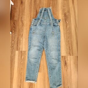 Skinny ankle overalls